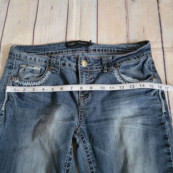 Rue 21 Twenty one  Ladies  Regular Low Rise Skinny Blue Denim Jeans Size 9/10R - Picture 14 of 15